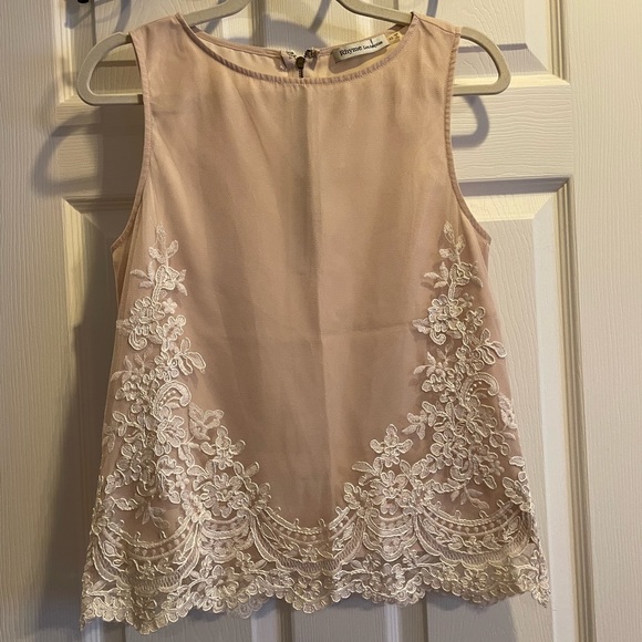 Camisole top with embroidered overlay size XS - Picture 1 of 5